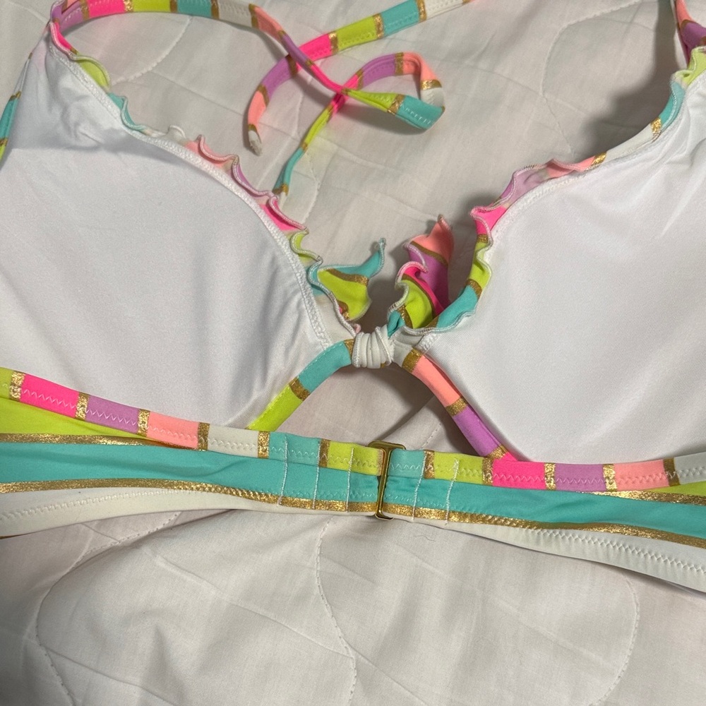 Colorful Striped Bikini Top - Picture 2 of 2